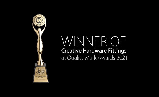 Atcraft design innovation award seal for luxury architectural door hardware