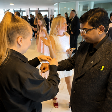 Award-winning textured nickel door handle featured in the Atcraft design gallery