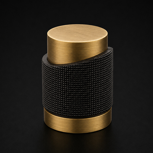 Flip designer cabinet knob handle from the Atcraft Aura Collection