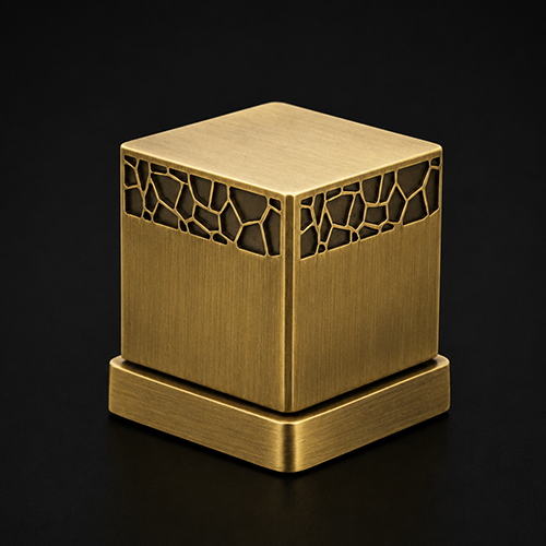 Pyrite designer cabinet knob handle from the Atcraft Aura Collection