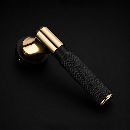 Zardin designer rose handle on rosette from the Atcraft Aura Collection