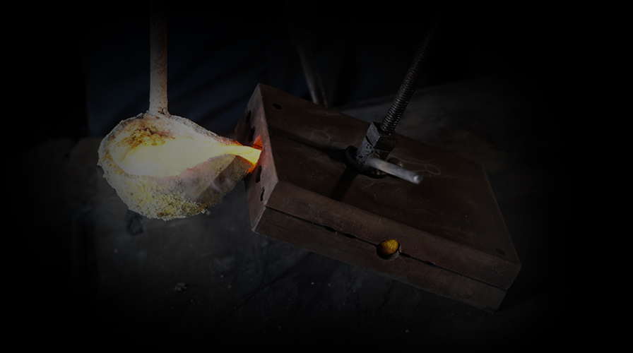 Precision brass casting process for luxury door handles in the Atcraft manufacturing facility