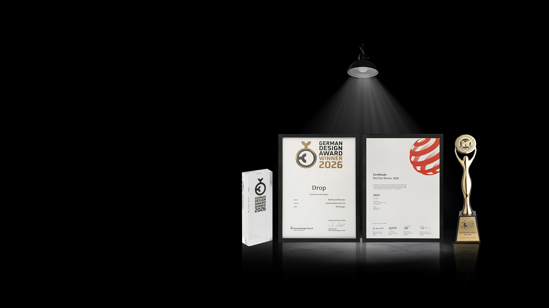 Atcraft award-winning architectural hardware and bespoke design excellence recognition